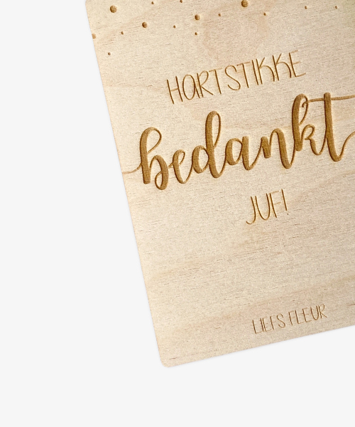 bedankjes lasersnijden