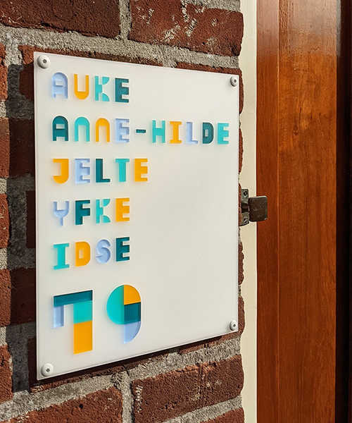 Naambord lasersnijden