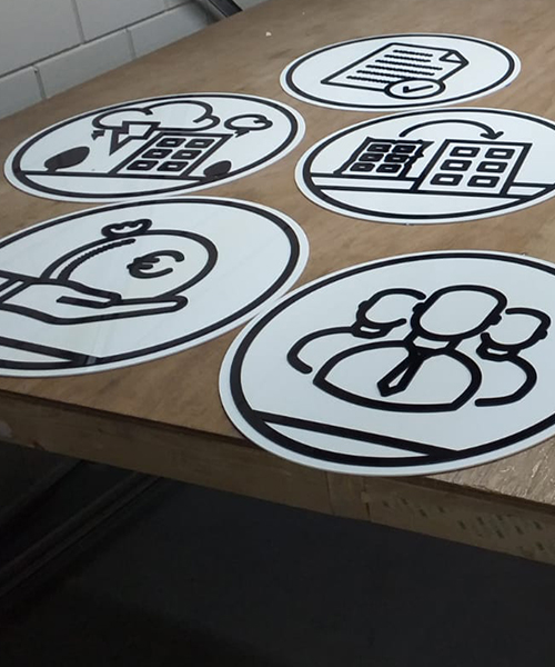 stickers lasersnijden